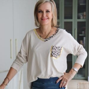 Tee animal print pocket